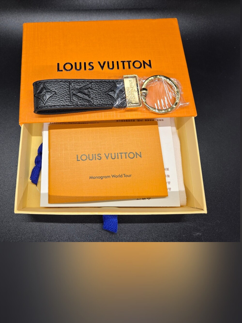 Louis Vuitton Black Monogram Key Holder Keyring